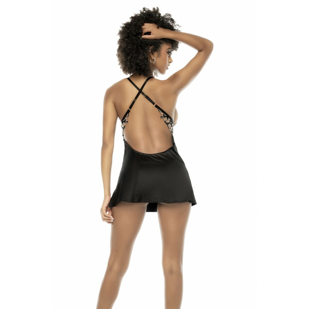 Babydoll Mapalé XL Weiß Schwarz - FlowNight