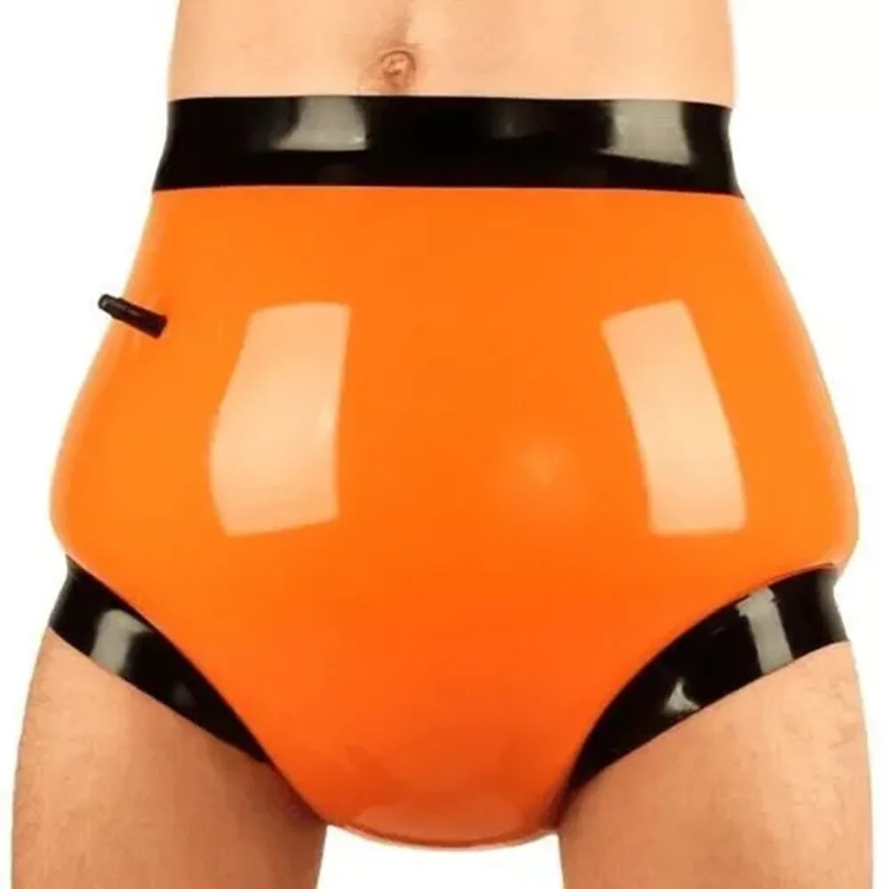 Herren aufblasbare Latex Shorts Briefs – Gummi Unterwäsche