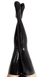 Damen Latexstrümpfe in schwarz