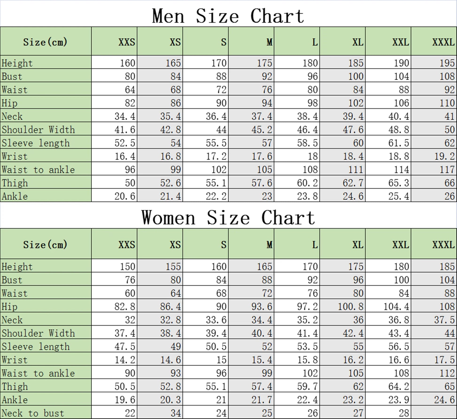 Damen Latexstrümpfe in schwarz Maßetabelle