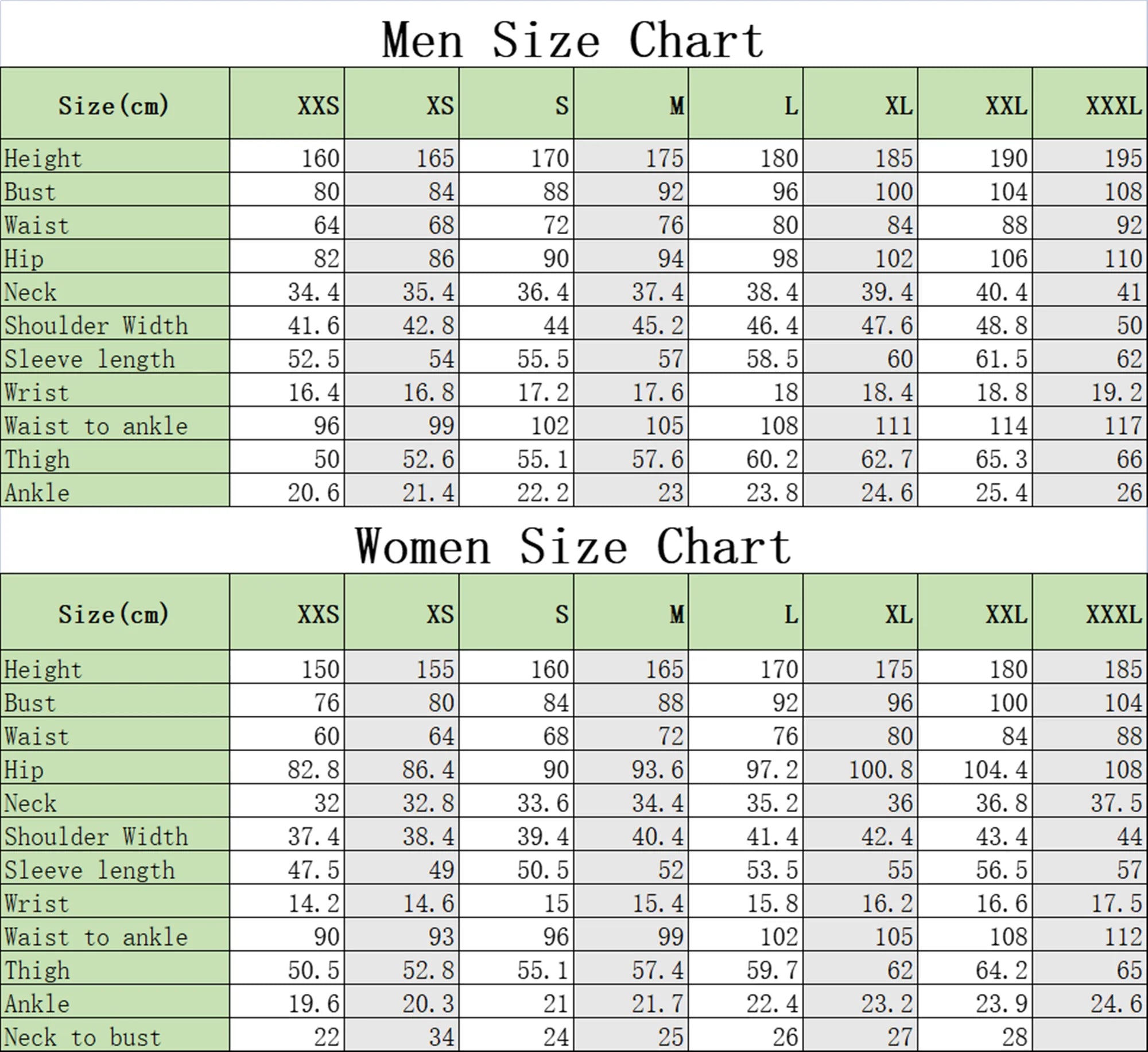 Damen Latexstrümpfe in schwarz Maßetabelle