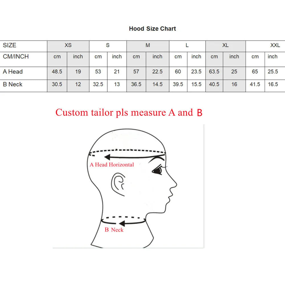 Sexy Latex Fetish Hood Maske mit zwei Zöpfen & Schleifen Maße