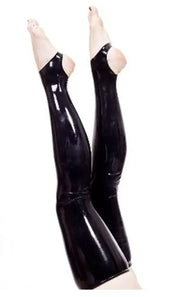 Latex Leggings mit Fußteil aus Naturlatex – elastische Fetisch Tights